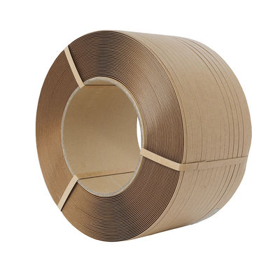 Environmental Recyclable Degradable Paper Strap 9mm 12mm 15mm Strapping Paper Tape For Packaging Carton