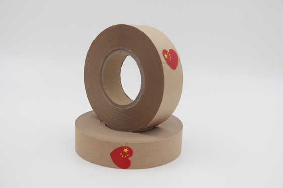 China Printed Non-marking Brown Kraft Hot Melt Strapping Tap To Prevent Damage To Goods for sale