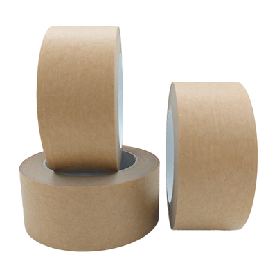China Custom Size Biodegradable Brown Writable Self Adhesion Kraft Paper Packing Tape For Sealing Bonding for sale