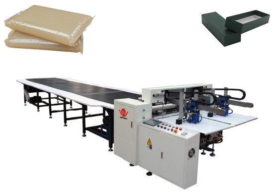 China Double Feeder Automatic Rigid Box Gluing Machine for sale